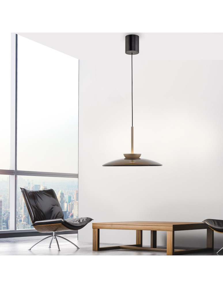 Paul Neuhaus Pure E-Moon Lampa Wisząca Brązowy 2195-97