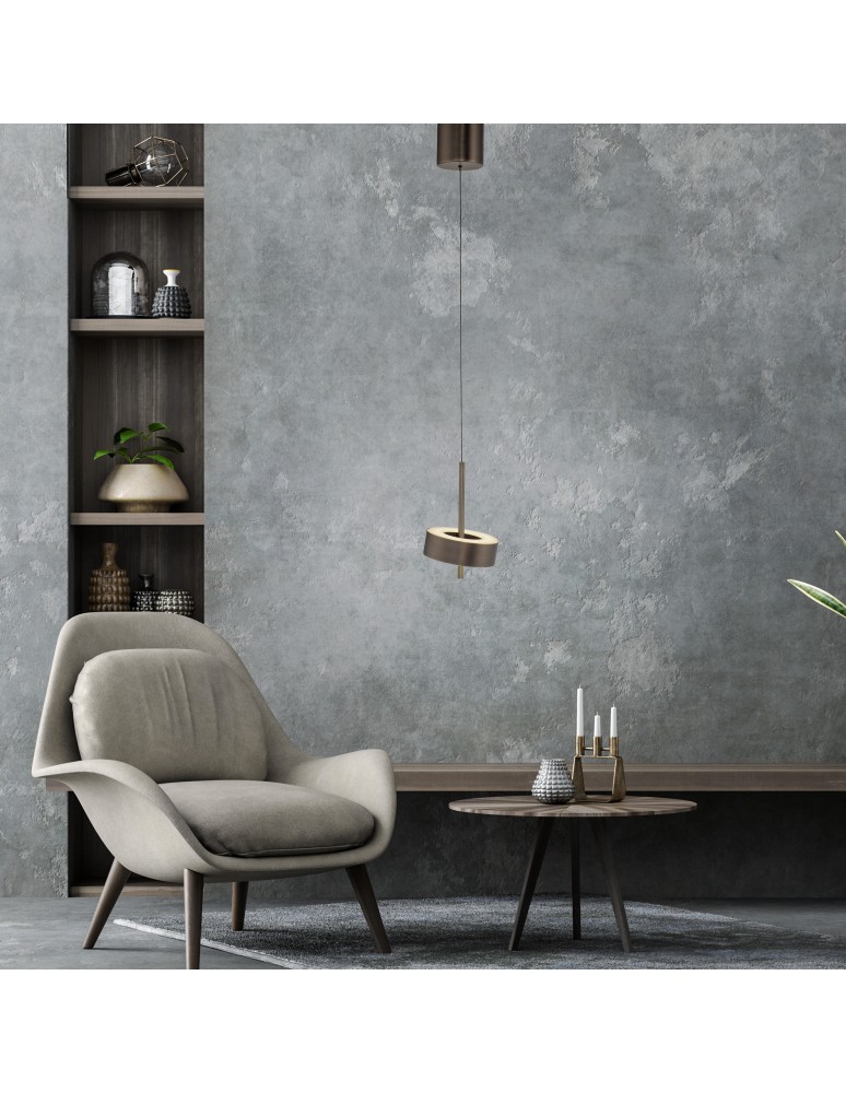 Paul Neuhaus Q-Rotate Lampa Wisząca Ciemnometalowo-Brązowy 2247-34