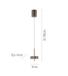 Paul Neuhaus Q-Rotate Lampa Wisząca Ciemnometalowo-Brązowy 2247-34