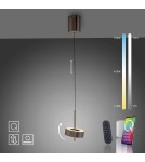 Paul Neuhaus Q-Rotate Lampa Wisząca Ciemnometalowo-Brązowy 2247-34