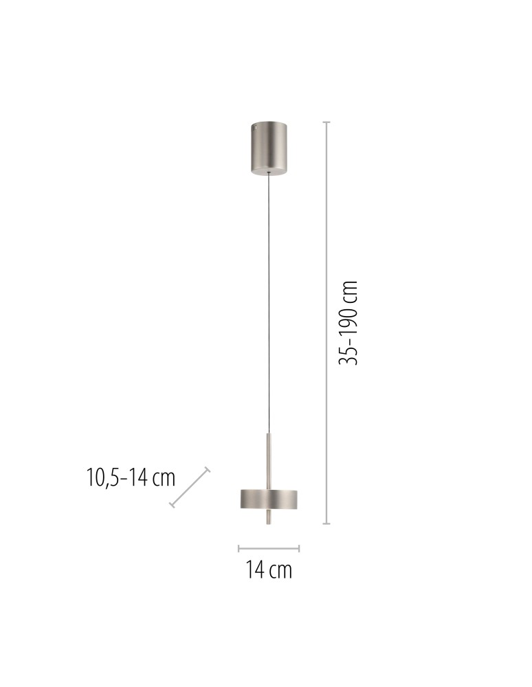 Paul Neuhaus Q-Rotate Lampa Wisząca Aluminium 2247-95