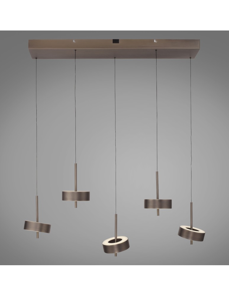 Paul Neuhaus Q-Rotate Lampa Wisząca Ciemnometalowo-Brązowy 2249-34
