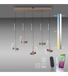 Paul Neuhaus Q-Rotate Lampa Wisząca Ciemnometalowo-Brązowy 2249-34