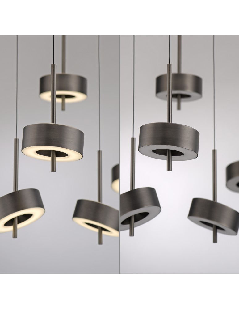 Paul Neuhaus Q-Rotate Lampa Wisząca Ciemnometalowo-Brązowy 2249-34