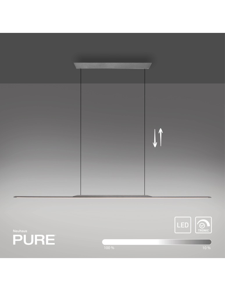Paul Neuhaus Pure Surfa Lampa Wisząca Szary 2302-15