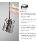 Paul Neuhaus Zula Lampa Wisząca Brązowy/Smoky 2541-25