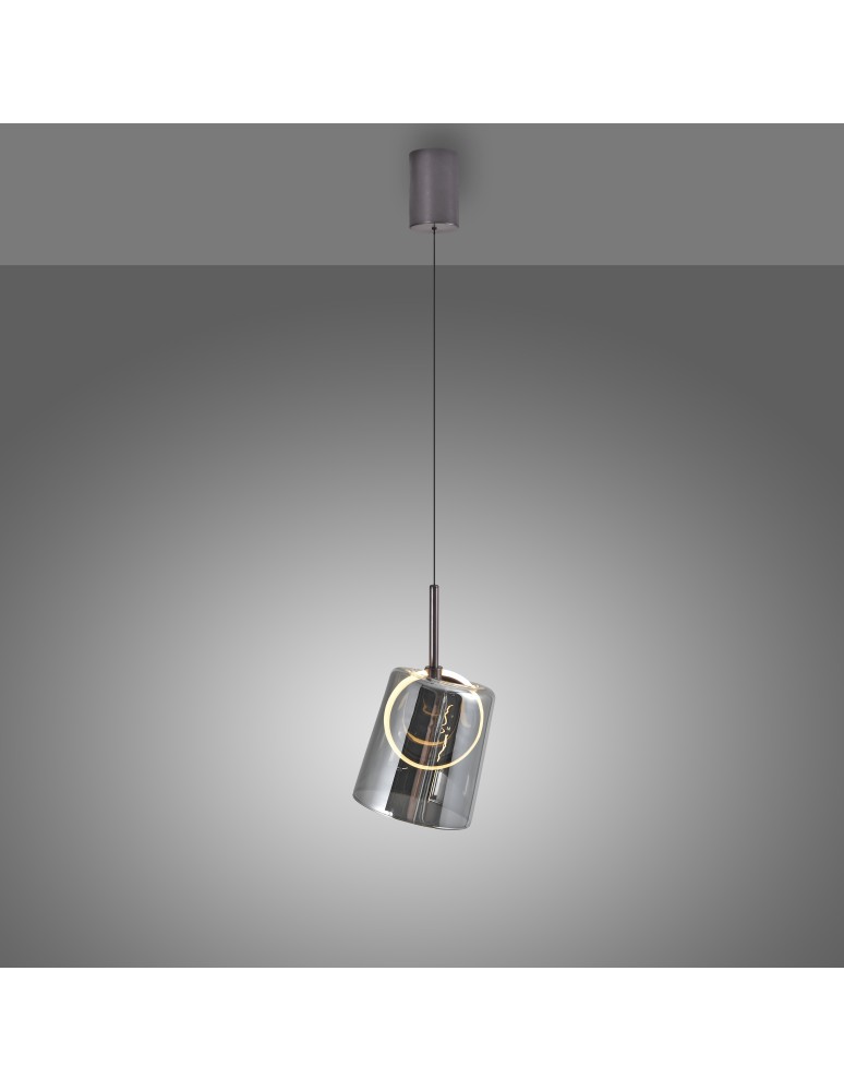 Paul Neuhaus Zula Lampa Wisząca Brązowy/Smoky 2541-25