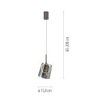 Paul Neuhaus Zula Lampa Wisząca Brązowy/Smoky 2541-25