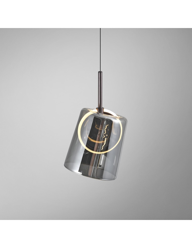 Paul Neuhaus Zula Lampa Wisząca Brązowy/Smoky 2541-25