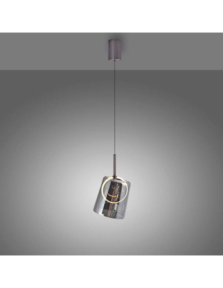 Paul Neuhaus Zula Lampa Wisząca Brązowy/Smoky 2541-25