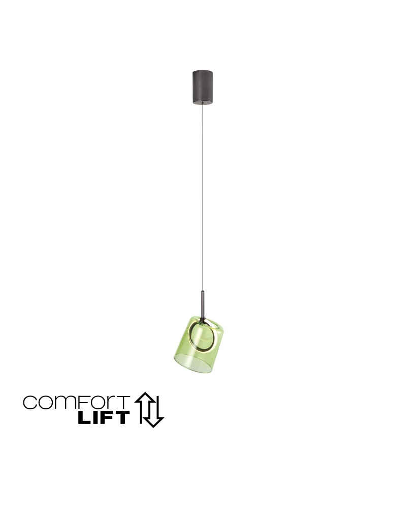Paul Neuhaus Zula Lampa Wisząca Brązowy/Zielony 2541-43