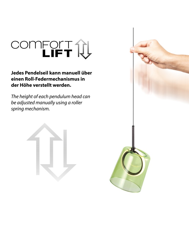Paul Neuhaus Zula Lampa Wisząca Brązowy/Zielony 2541-43