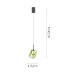 Paul Neuhaus Zula Lampa Wisząca Brązowy/Zielony 2541-43