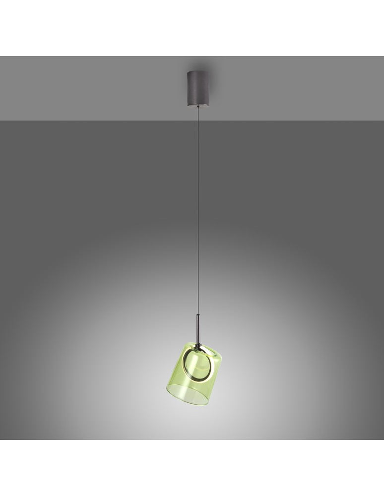 Paul Neuhaus Zula Lampa Wisząca Brązowy/Zielony 2541-43