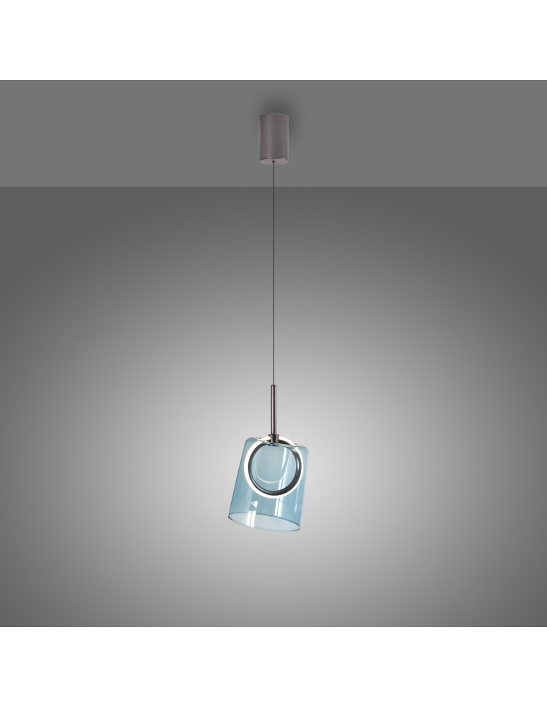 Paul Neuhaus Zula Lampa Wisząca Brązowy/Niebieski 2541-56