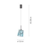 Paul Neuhaus Zula Lampa Wisząca Brązowy/Niebieski 2541-56