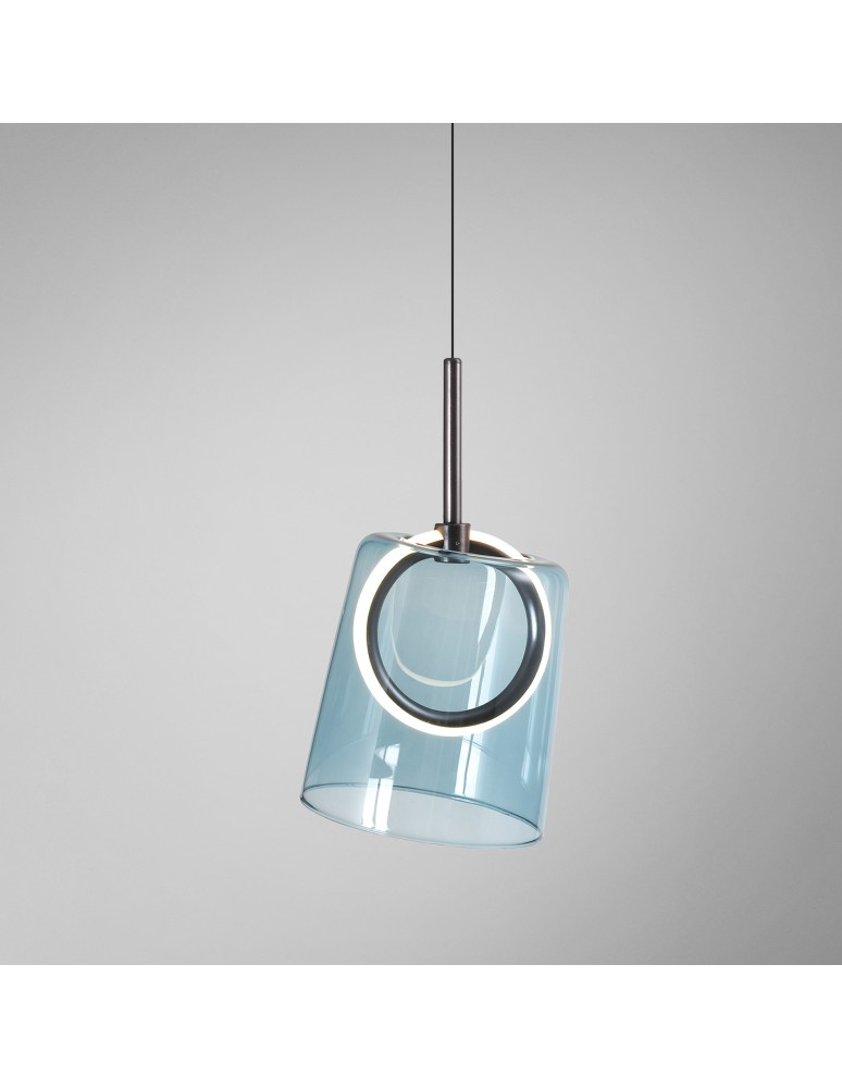 Paul Neuhaus Zula Lampa Wisząca Brązowy/Niebieski 2541-56