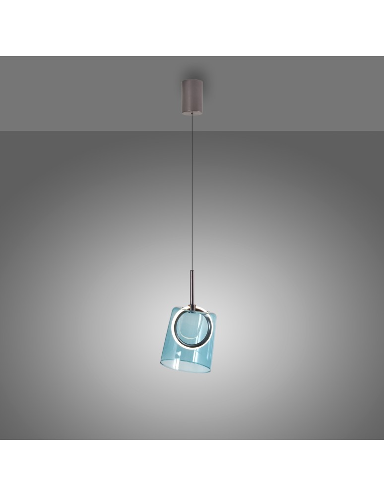 Paul Neuhaus Zula Lampa Wisząca Brązowy/Niebieski 2541-56