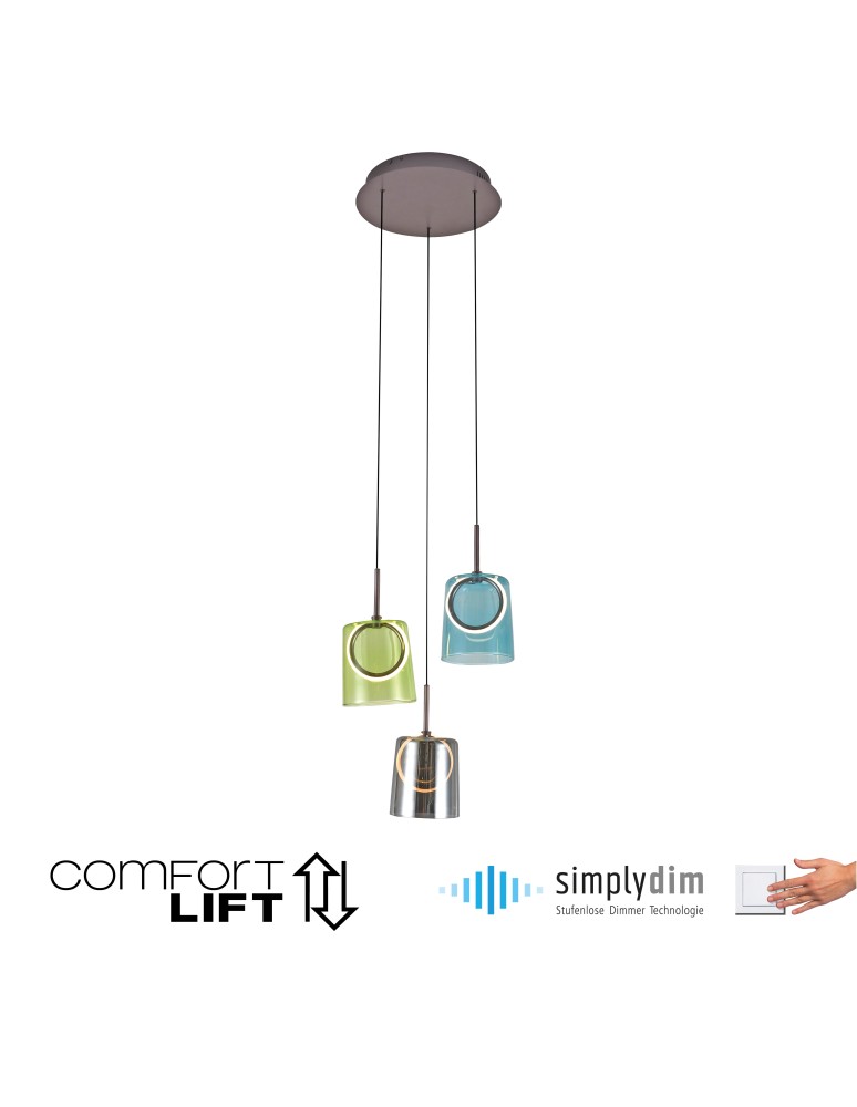 Paul Neuhaus Zula Lampa Wisząca Multikolor 2543-70