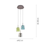 Paul Neuhaus Zula Lampa Wisząca Multikolor 2543-70