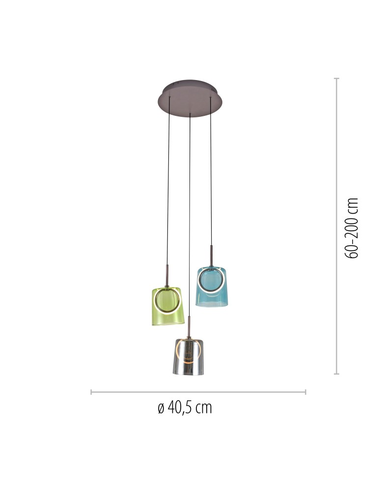 Paul Neuhaus Zula Lampa Wisząca Multikolor 2543-70