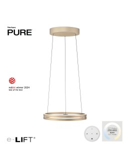 Paul Neuhaus Pure E-Loop Lampa Wisząca Matowy Mosiądz 2550-60