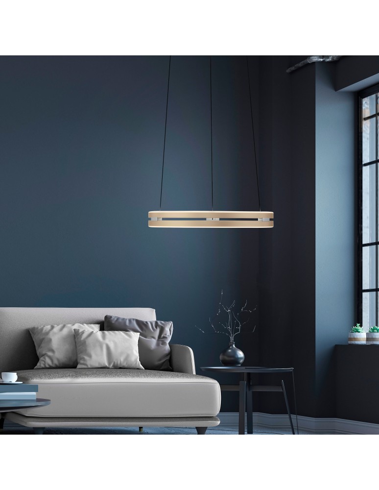 Paul Neuhaus Pure E-Loop Lampa Wisząca Matowy Mosiądz 2550-60