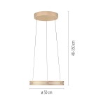 Paul Neuhaus Pure E-Loop Lampa Wisząca Matowy Mosiądz 2550-60