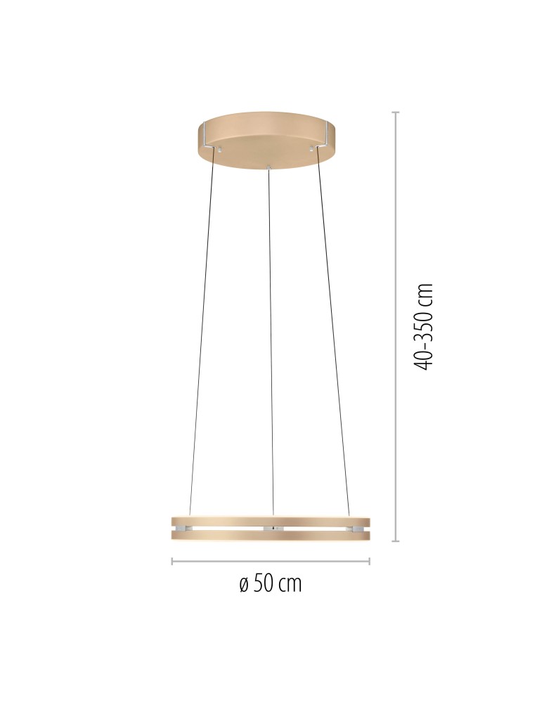 Paul Neuhaus Pure E-Loop Lampa Wisząca Matowy Mosiądz 2550-60
