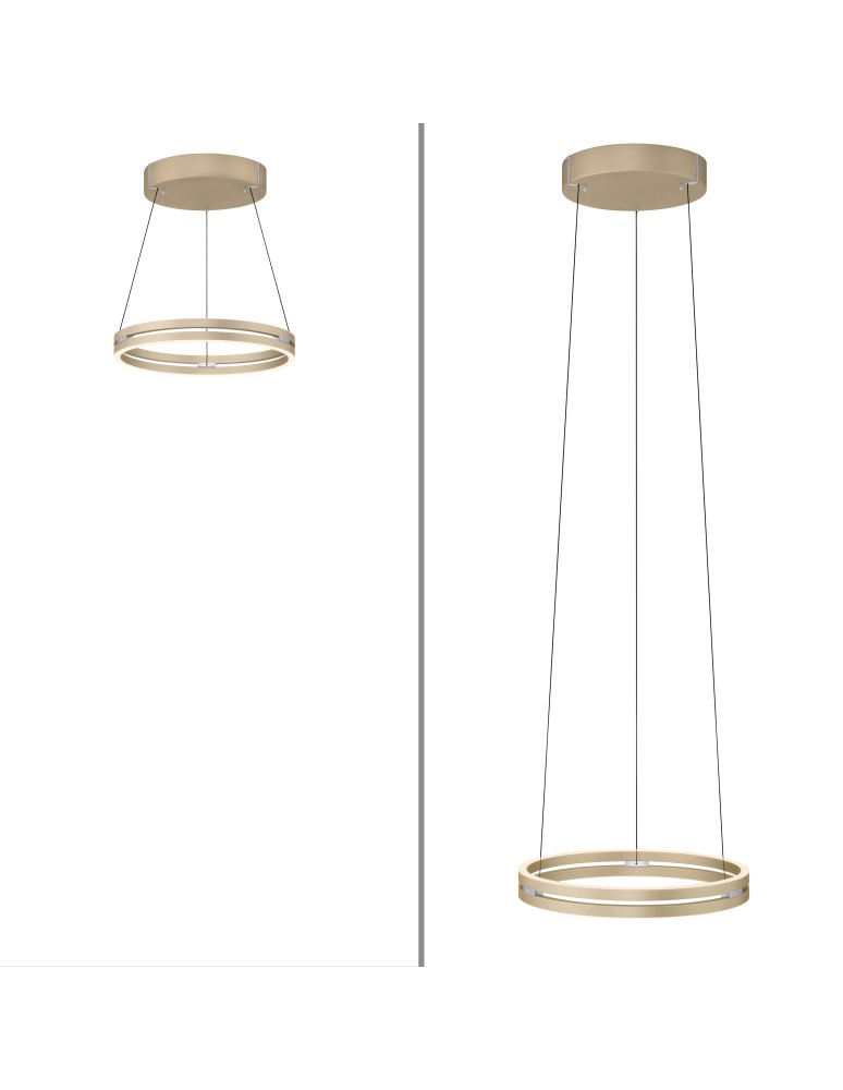Paul Neuhaus Pure E-Loop Lampa Wisząca Matowy Mosiądz 2550-60