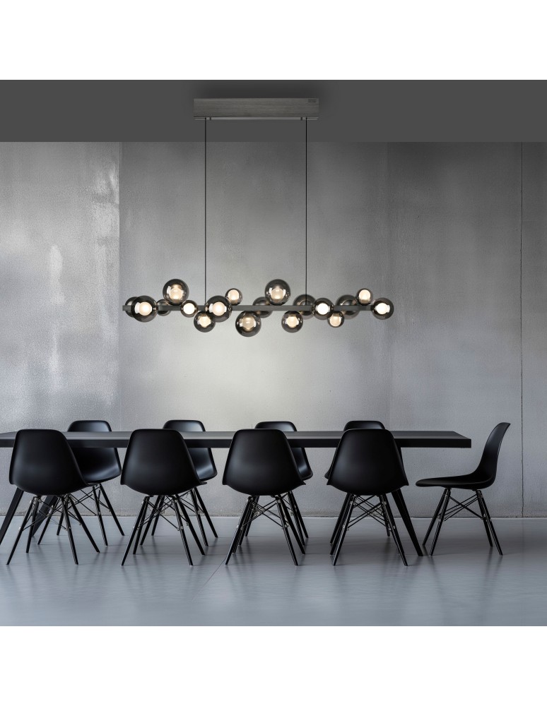 Paul Neuhaus Pure E-Popup Lampa Wisząca Szary 2557-15