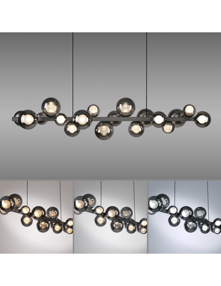 Paul Neuhaus Pure E-Popup Lampa Wisząca Szary 2557-15