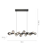 Paul Neuhaus Pure E-Popup Lampa Wisząca Szary 2557-15