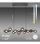 Paul Neuhaus Pure E-Popup Lampa Wisząca Szary 2557-15