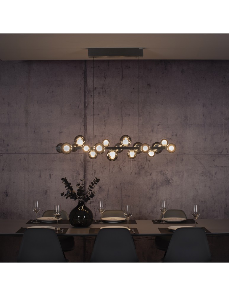 Paul Neuhaus Pure E-Popup Lampa Wisząca Szary 2557-15