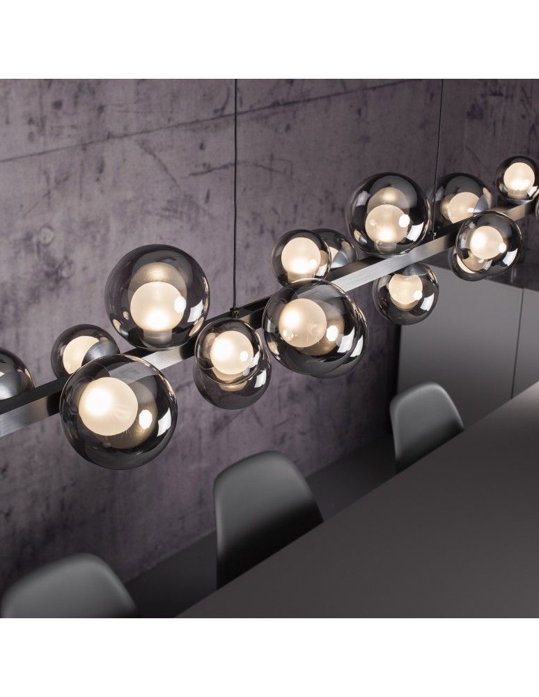 Paul Neuhaus Pure E-Popup Lampa Wisząca Szary 2557-15