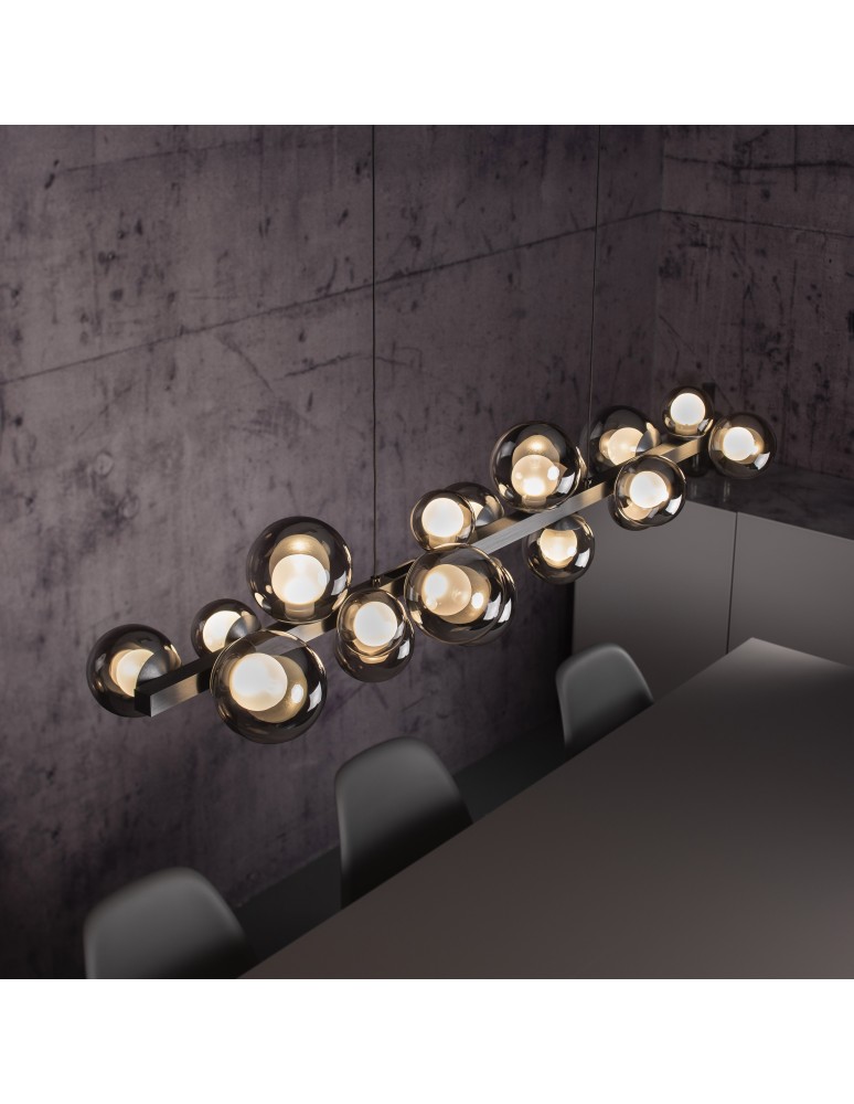 Paul Neuhaus Pure E-Popup Lampa Wisząca Szary 2557-15