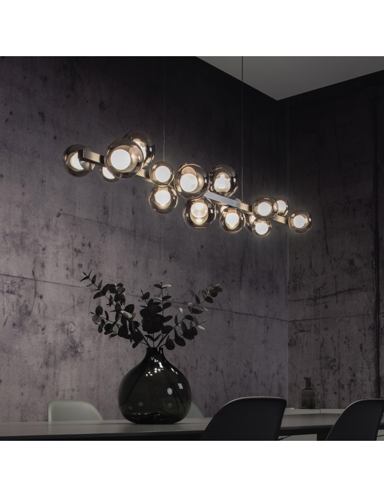 Paul Neuhaus Pure E-Popup Lampa Wisząca Szary 2557-15