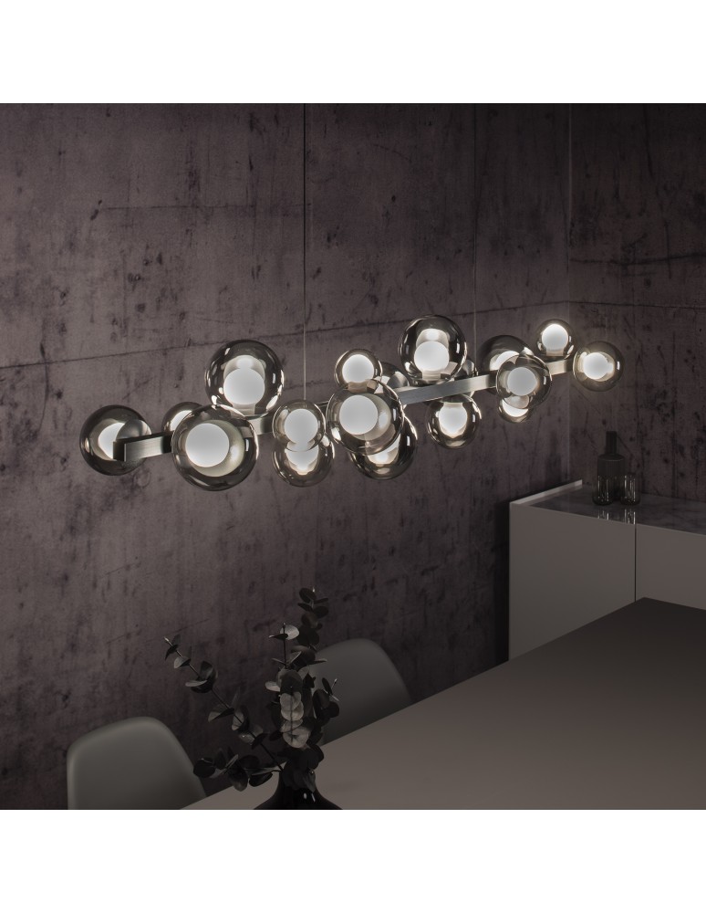 Paul Neuhaus Pure E-Popup Lampa Wisząca Szary 2557-15