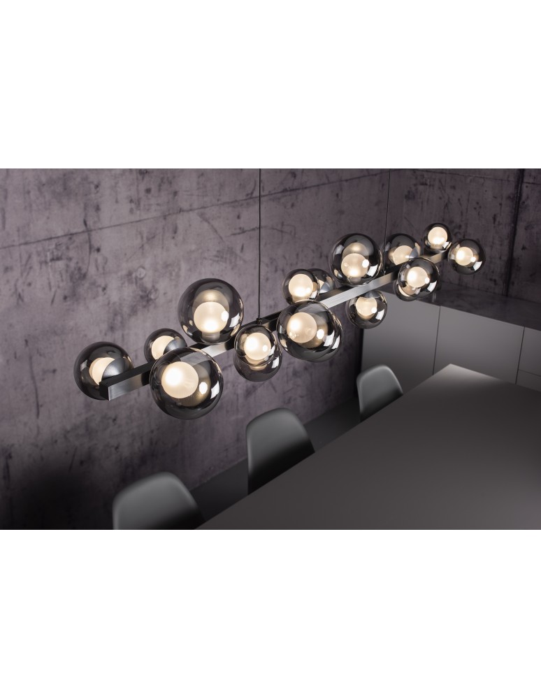 Paul Neuhaus Pure E-Popup Lampa Wisząca Szary 2557-15