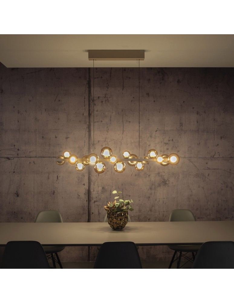 Paul Neuhaus Pure E-Popup Lampa Wisząca Złoty 2557-97