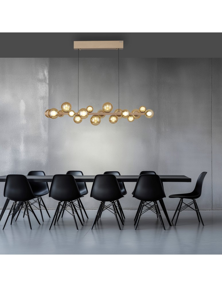 Paul Neuhaus Pure E-Popup Lampa Wisząca Złoty 2557-97