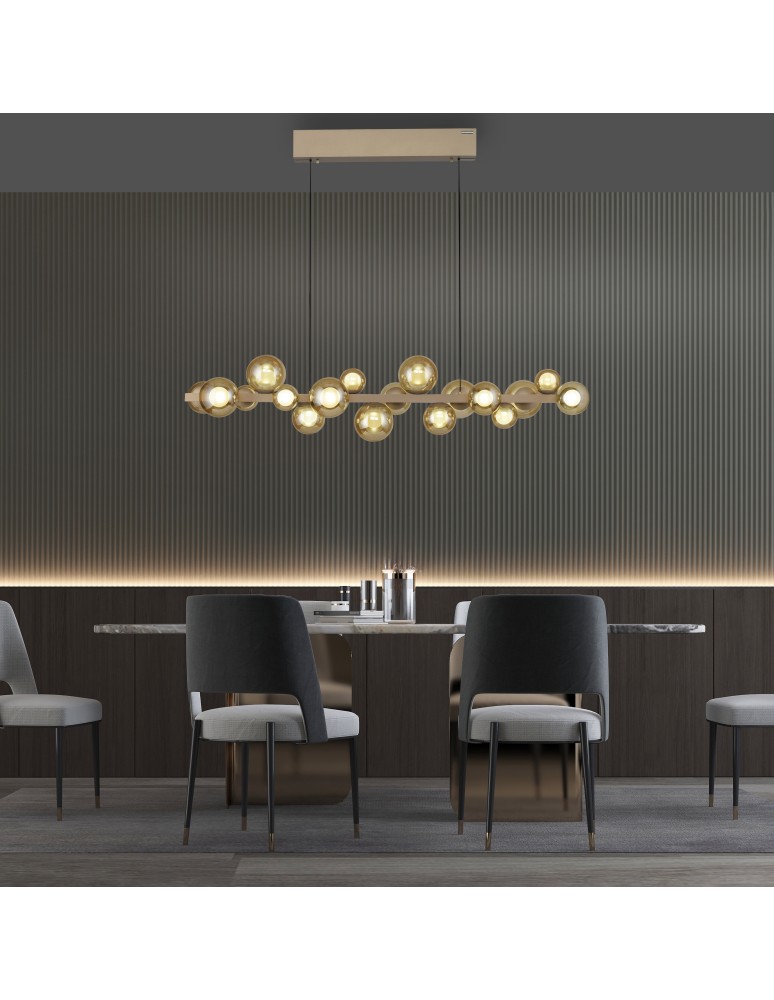 Paul Neuhaus Pure E-Popup Lampa Wisząca Złoty 2557-97