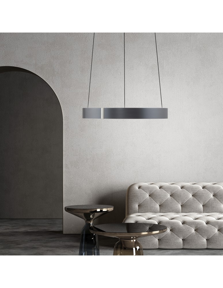 Paul Neuhaus Pure E-Clipse Lampa Wisząca Szary 2560-15