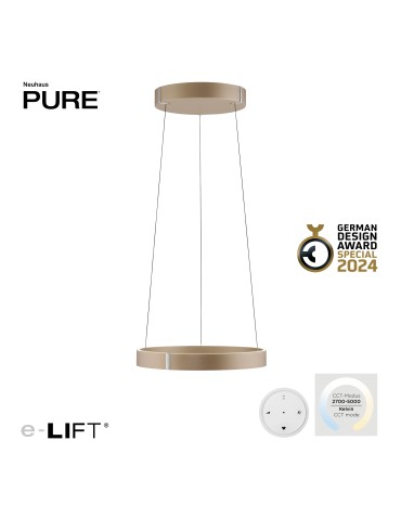 Paul Neuhaus Pure E-Clipse Lampa Wisząca Brązowy 2560-97