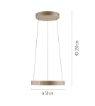 Paul Neuhaus Pure E-Clipse Lampa Wisząca Brązowy 2560-97