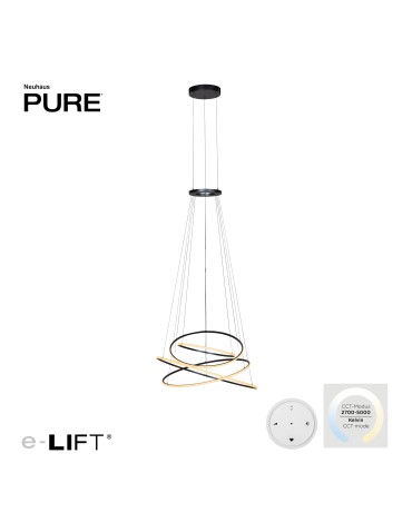 Paul Neuhaus Pure E-Flying Rings Lampa Wisząca Szary 2566-15 - product 2