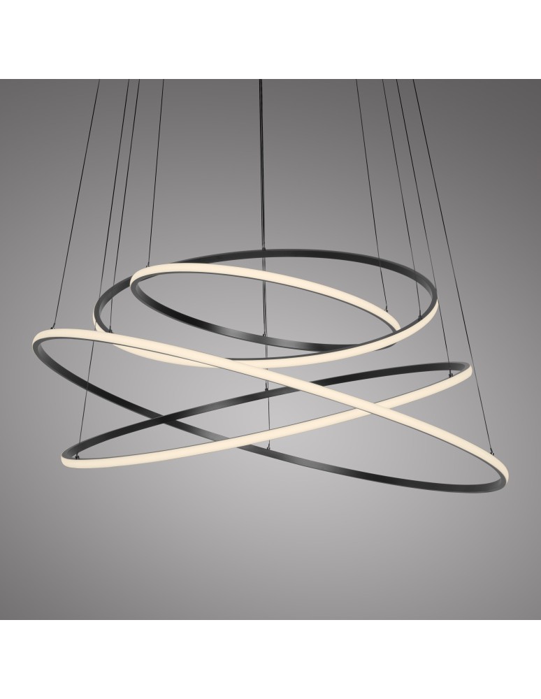 Paul Neuhaus Pure E-Flying Rings Lampa Wisząca Szary 2566-15