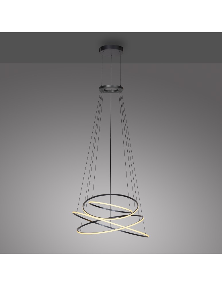 Paul Neuhaus Pure E-Flying Rings Lampa Wisząca Szary 2566-15