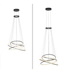 Paul Neuhaus Pure E-Flying Rings Lampa Wisząca Szary 2566-15